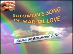 Song of Solomon 7:10 SOLOMON’S SONG