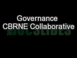 Governance CBRNE Collaborative