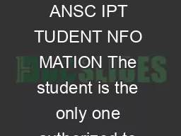 REQUEST FO OFFICIAL SDSU T ANSC IPT TUDENT NFO MATION The student is the only one authorized