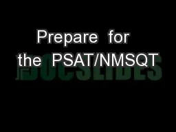 Prepare  for  the  PSAT/NMSQT
