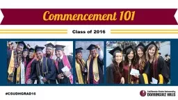 Commencement  101 Class of 2017