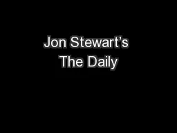 Jon Stewart’s The Daily