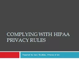 Complying with HIPAA Privacy Rules