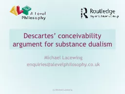 Descartes’ conceivability argument for substance dualism