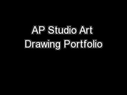 AP Studio Art Drawing Portfolio