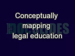 Conceptually mapping legal education