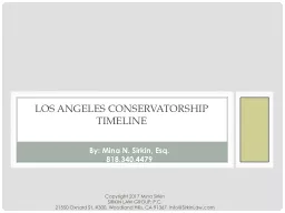 Los Angeles Conservatorship TimeLine