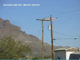 SOCORRO ELECTRIC SERVICE HISTORY