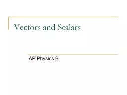 Vectors and Scalars AP Physics B