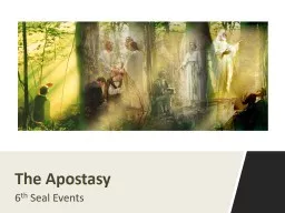 The Apostasy 6 th  Seal Events