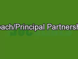 Coach/Principal Partnership