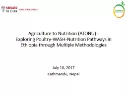     Agriculture to Nutrition (ATONU) -
