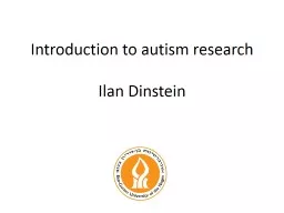 Introduction  to autism research