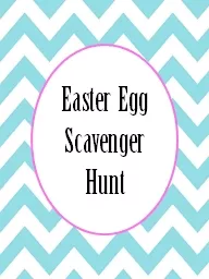 Easter Egg  Scavenger Hunt