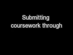 Submitting coursework through
