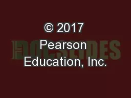 © 2017 Pearson Education, Inc.