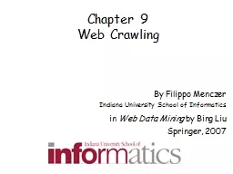 Chapter 9 Web Crawling By Filippo Menczer