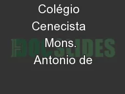 Colégio  Cenecista  Mons. Antonio de