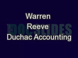 Warren Reeve Duchac Accounting
