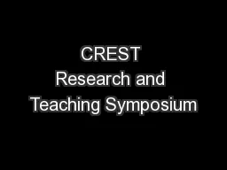 CREST Research and Teaching Symposium