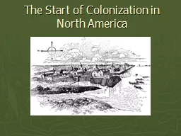 The Start of Colonization in