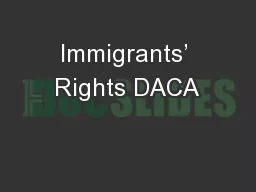 Immigrants’ Rights DACA