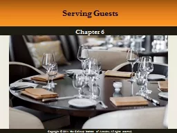Chapter  6 Serving Guests