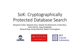 SoK : Cryptographically Protected Database Search