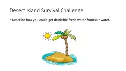 Desert Island Survival Challenge