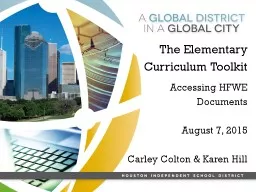 The   Elementary  Curriculum Toolkit