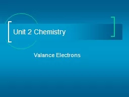 Valance Electrons Unit 2 Chemistry
