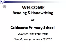 WELCOME Reading & Handwriting