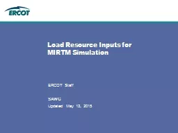 Load Resource Inputs for
