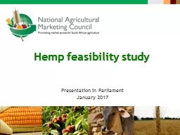 Hemp feasibility study Presentation in Parliament