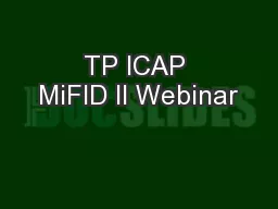 TP ICAP MiFID II Webinar