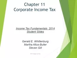 Chapter 11 Corporate Income Tax