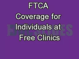 FTCA Coverage for Individuals at Free Clinics