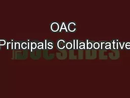 OAC Principals Collaborative