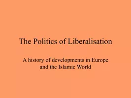 The Politics of Liberalisation