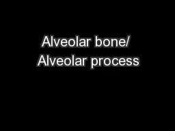 Alveolar bone/ Alveolar process