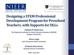 Designing a STEM Professional Development Program for Preschool Teachers