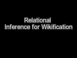 Relational Inference for Wikification