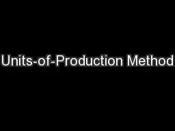 Units-of-Production Method