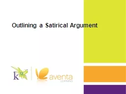 Outlining a Satirical Argument