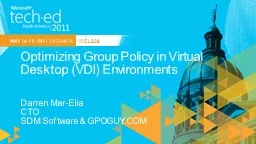 Optimizing Group Policy in Virtual Desktop (VDI) Environments