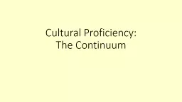 Cultural Proficiency: The Continuum