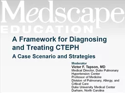 A Framework for Diagnosing and Treating CTEPH