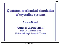Quantum  mechanical  simulation of