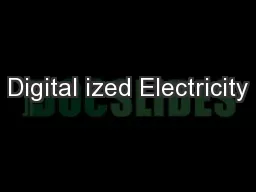 Digital ized Electricity