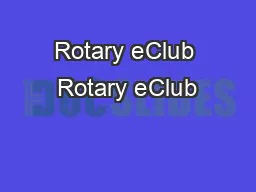 Rotary eClub Rotary eClub